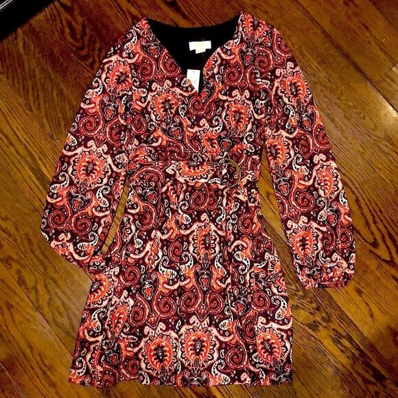 ANTHROPOLOGIE MAEVE Floral Paisley Wrap Front Dress With Belt Sz XS - Picture 12 of 16